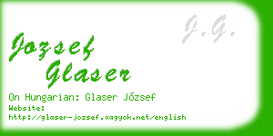 jozsef glaser business card